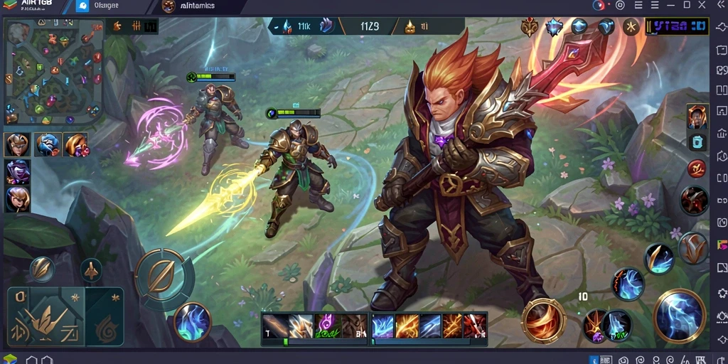 Tampilan gameplay MOBA yang dinamis dan mengasyikkan.