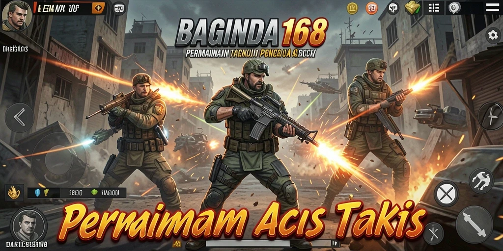 Tampilan gameplay BAGINDA168 yang menegangkan di medan pertempuran.