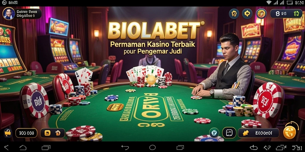 Tampilan menarik dari gameplay kasino di BIOLABET.