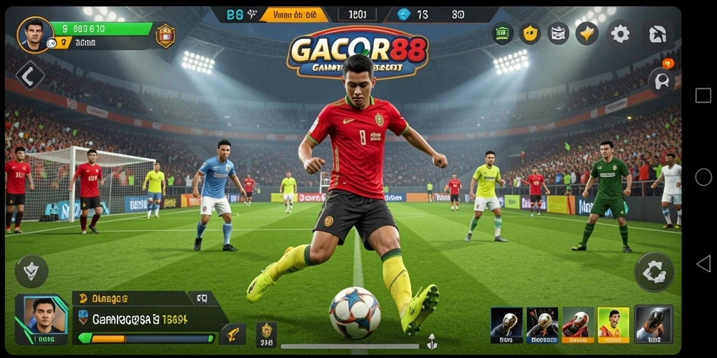 Tampilan gameplay menegangkan dari GACOR88 dengan aksi olahraga yang seru.