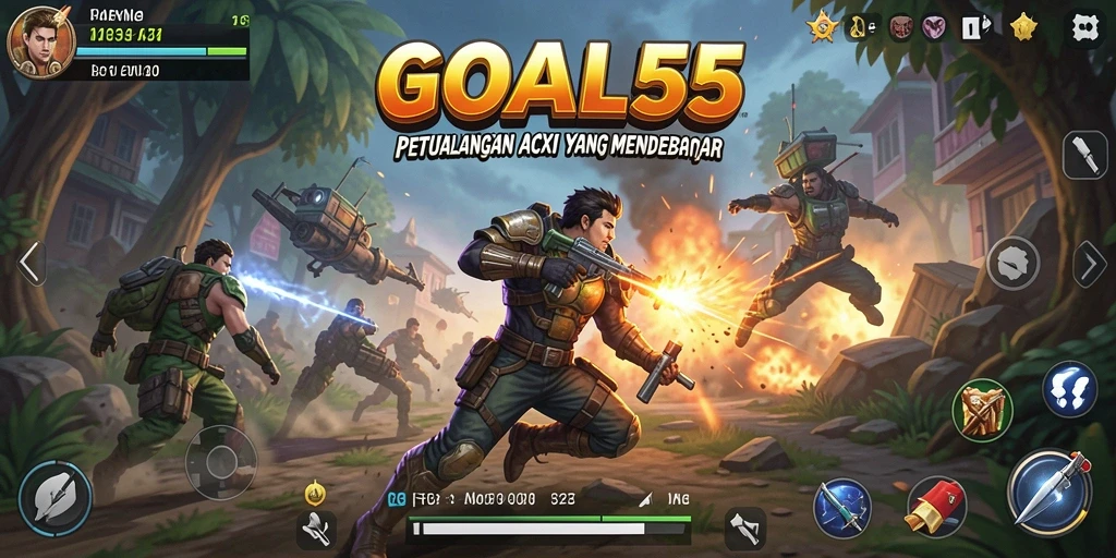 Tampilan unik dari gameplay mendebarkan <strong>GOAL55</strong> yang penuh aksi.