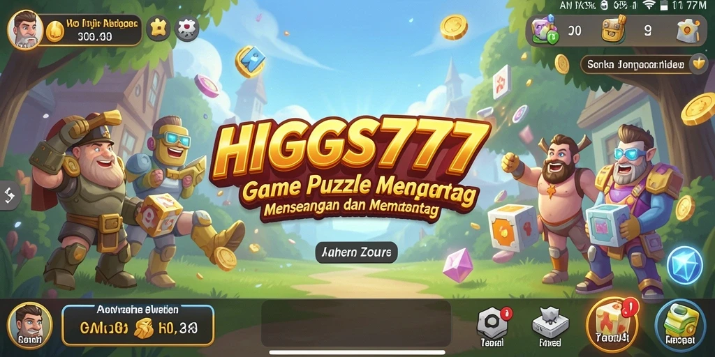 Tampilan gameplay menarik pada HIGGS777 yang penuh warna.