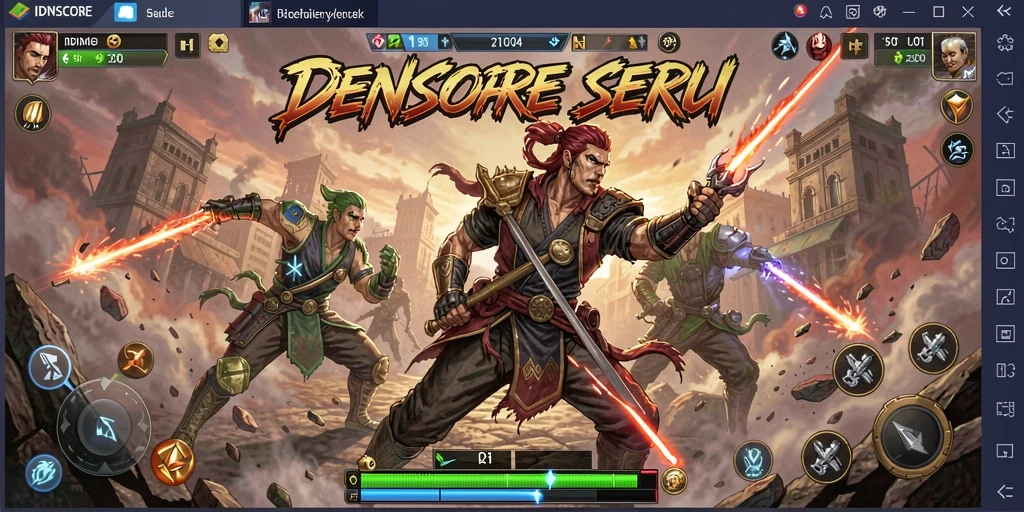 Screenshot gameplay <strong>IDNSCORE</strong> yang menampilkan aksi pertarungan mendebarkan.