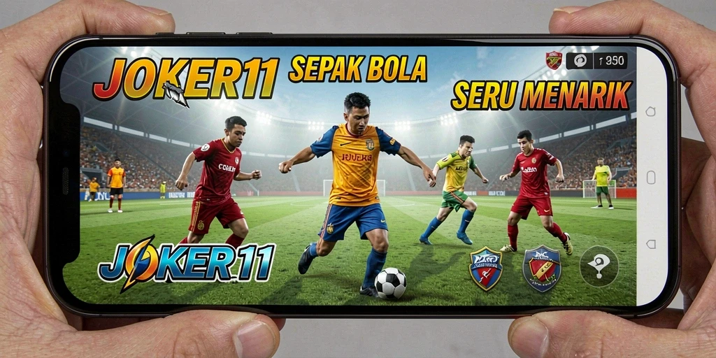 Tampilan permainan sepak bola penuh aksi di JOKER11.