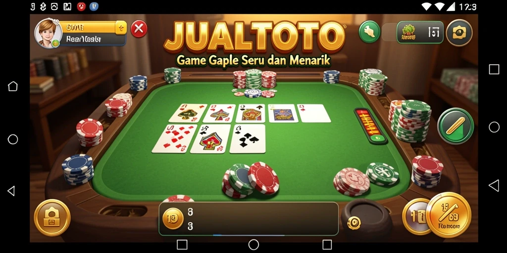 Screenshot JUALTOTO menampilkan gameplay seru Gaple.