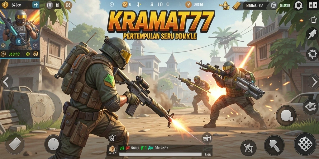 Tampilan gameplay seru KRAMAT77 dalam medan pertempuran.