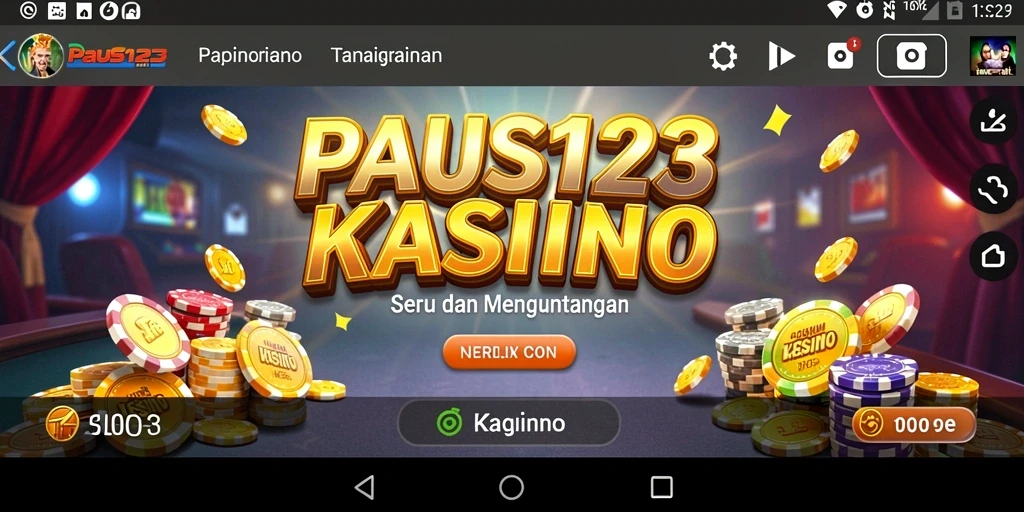 Tampilan utama gameplay PAUS123 dalam permainan Kasino yang menarik.
