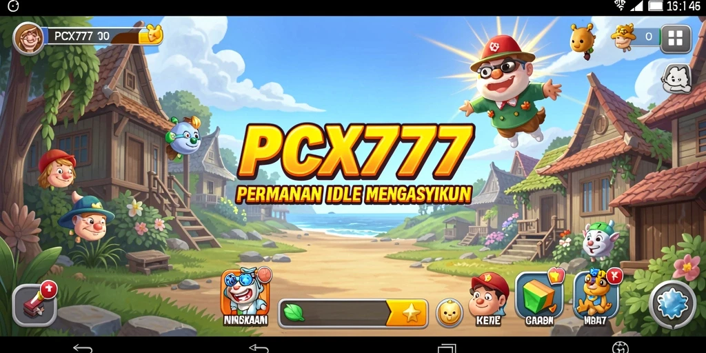 Tampilan gameplay <strong>PCX777</strong> yang menarik dan penuh warna.