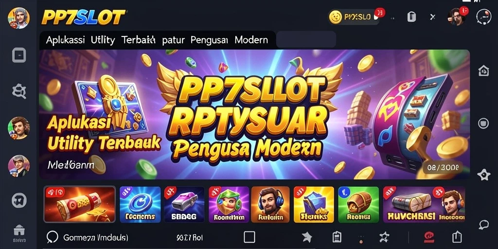 Screenshot utama PP7SLOT menampilkan antarmuka pengguna yang sederhana dan fungsional.